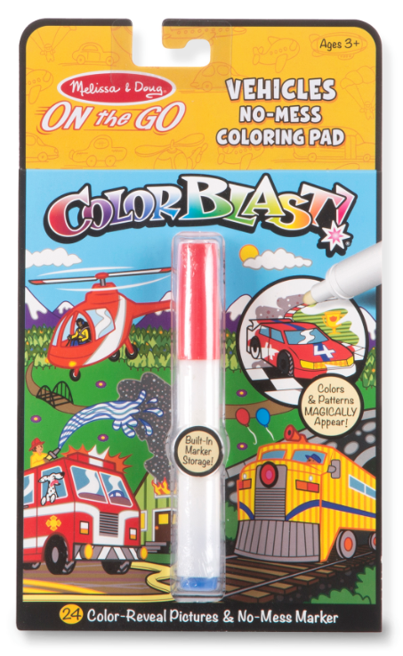 Melissa & Doug - On the Go ColorBlast No-Mess Coloring Pad - Vehicles
