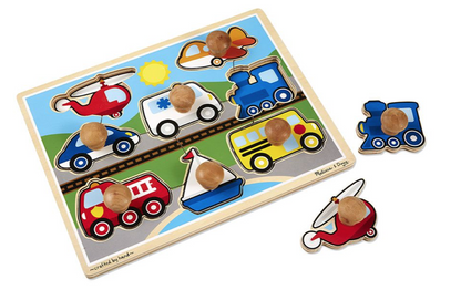 Melissa & Doug - Vehicles Jumbo Knob Puzzle - 8 pieces