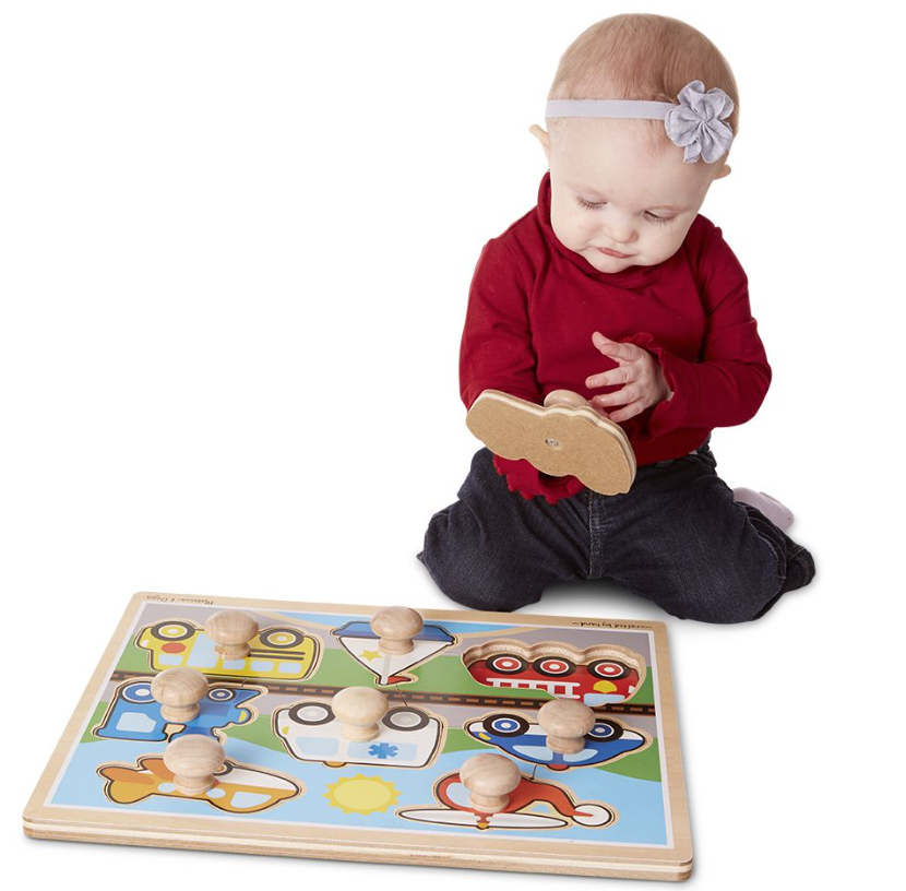 Melissa & Doug - Vehicles Jumbo Knob Puzzle - 8 pieces