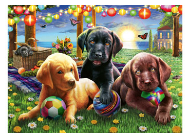 Ravensburger 100pc - Puppy Picnic Puzzle