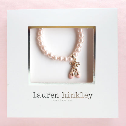 Lauren Hinkley - Ballet Slippers Pink Pearl Bracelet