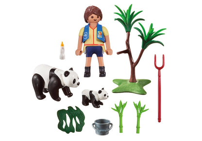 Playmobil City Life - Panda Caretaker Carry Case | 70105 **Minor Packaging Damage**