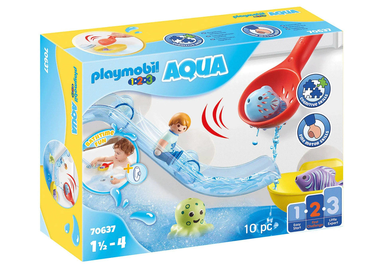 Playmobil 1.2.3 AQUA - Water Slide with Sea Animals | 70637