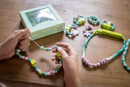 Djeco - Colourful Flowers and Foliage Wooden Beads 450pcs