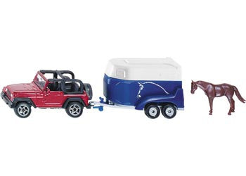 Siku - 1651 - Jeep With Horse Trailer