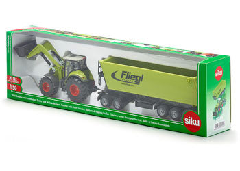 Siku - Tractor with Front loader, Dolly and Tipping Trailer - 1:50 Scale