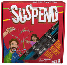 Spin Master Games Suspend family balance game box featuring colourful balancing rods and strategy gameplay for children and families