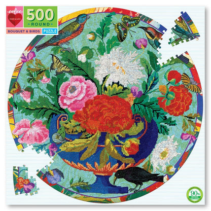 eeBoo 500pc - Biodiversity Round Puzzle