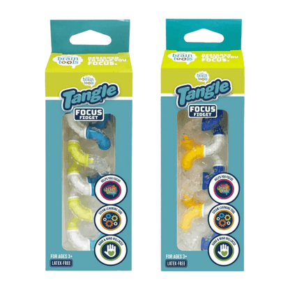 Tangle Brain Tools - Focus Fidget - Teal/Yellow/White