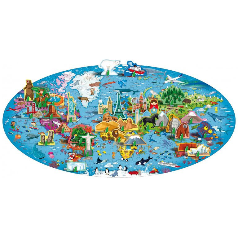 Sassi Travel, Learn and Explore - The Earth Puzzle, 200 pcs