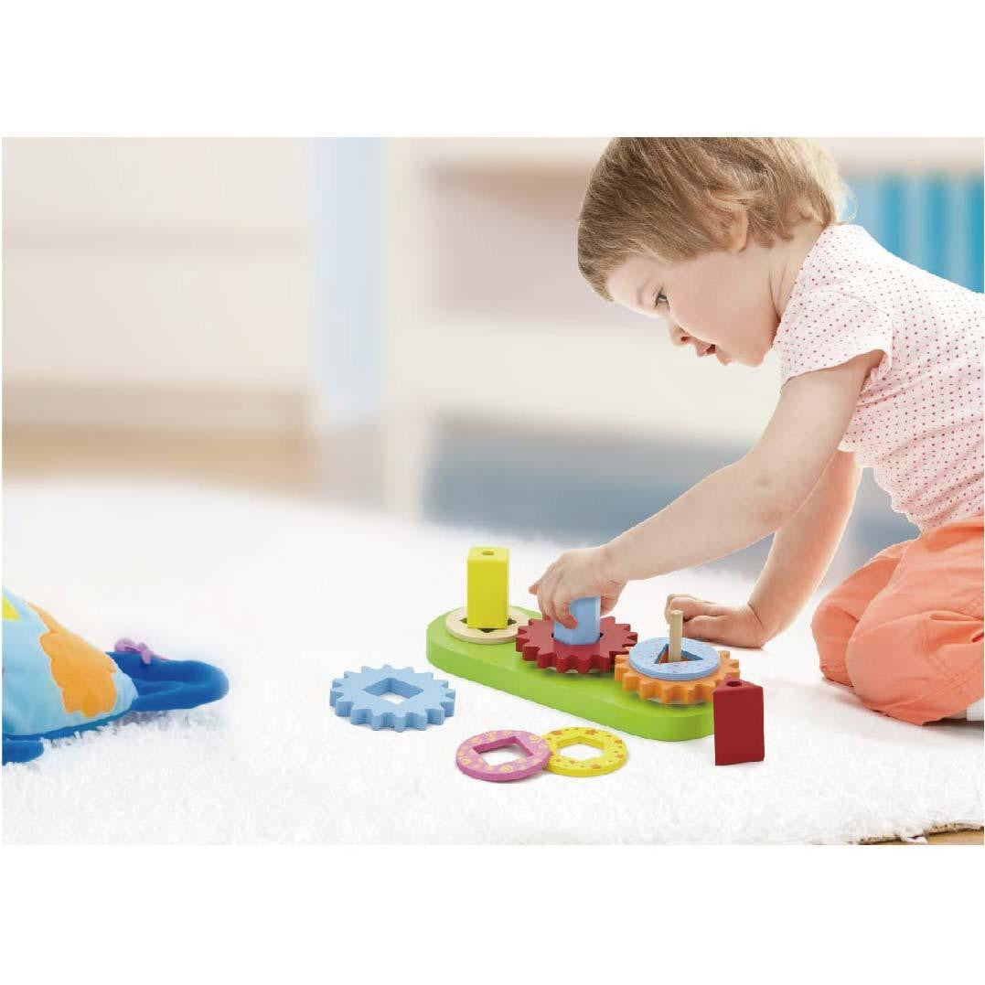 Viga Toys - Stacking Geometric Blocks & Gears