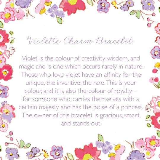 Petite Fleur Violette Charm Bracelet