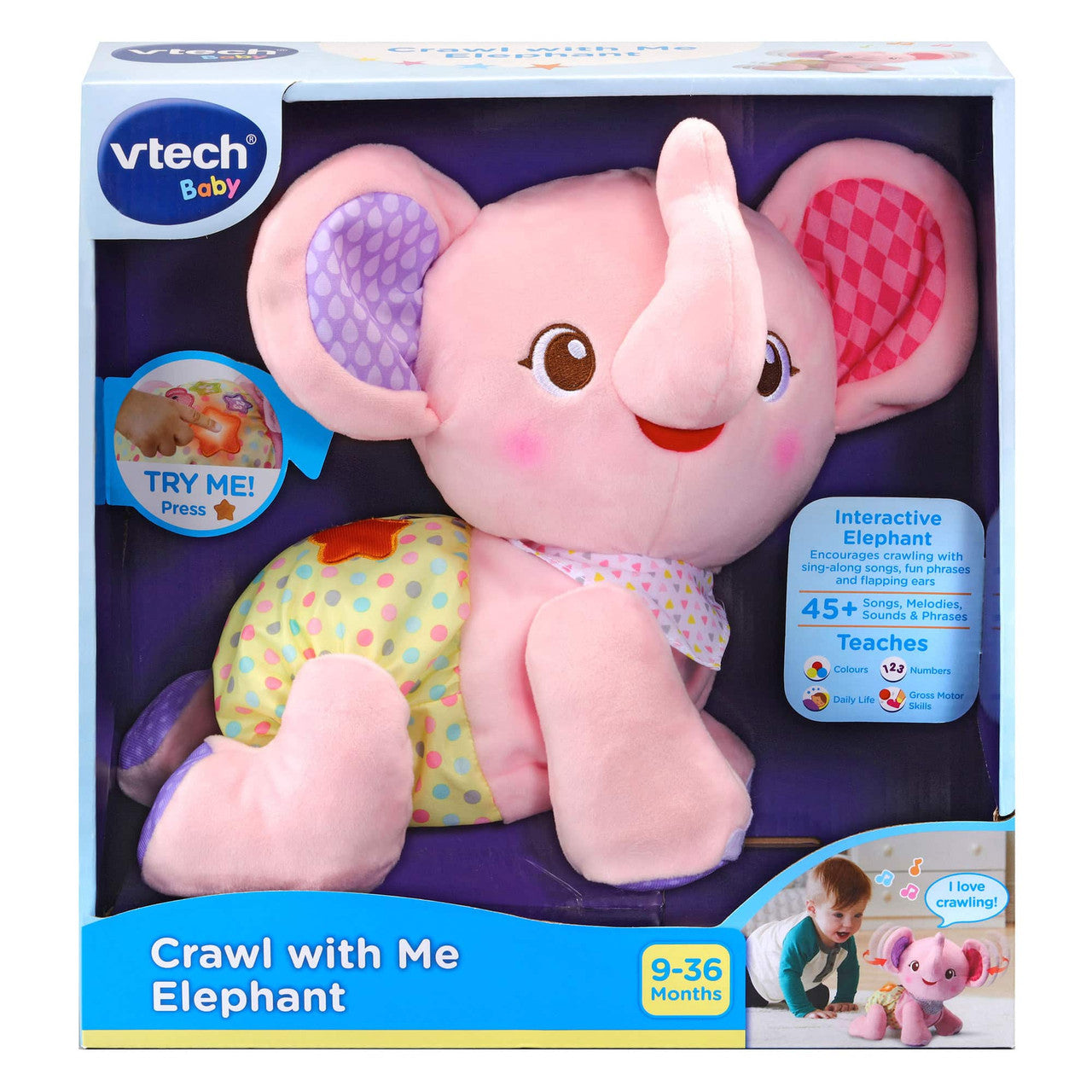 VTech - Crawl with Me Elephant Pink