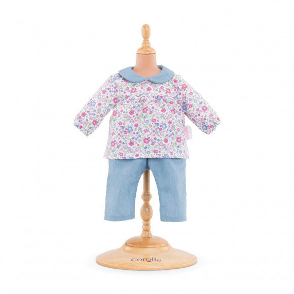 Corolle Mon Classique - Floral Blouse & Pants Set for 42cm Baby Doll