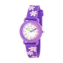 Cactus Time Teacher - Kids Watch - Purple with Flowers