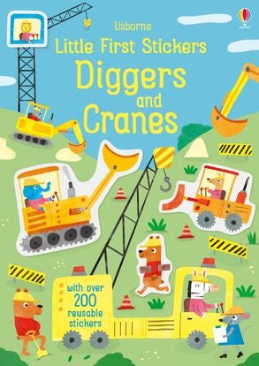 Usborne - Little First Stickers - Diggers And Cranes